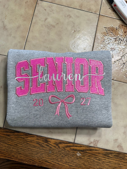 Senior Name Sweatshirt (name comes in white automatically)