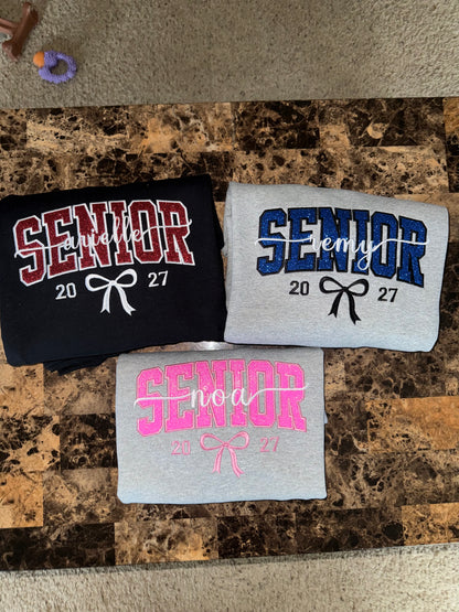 Senior Name Sweatshirt (name comes in white automatically)