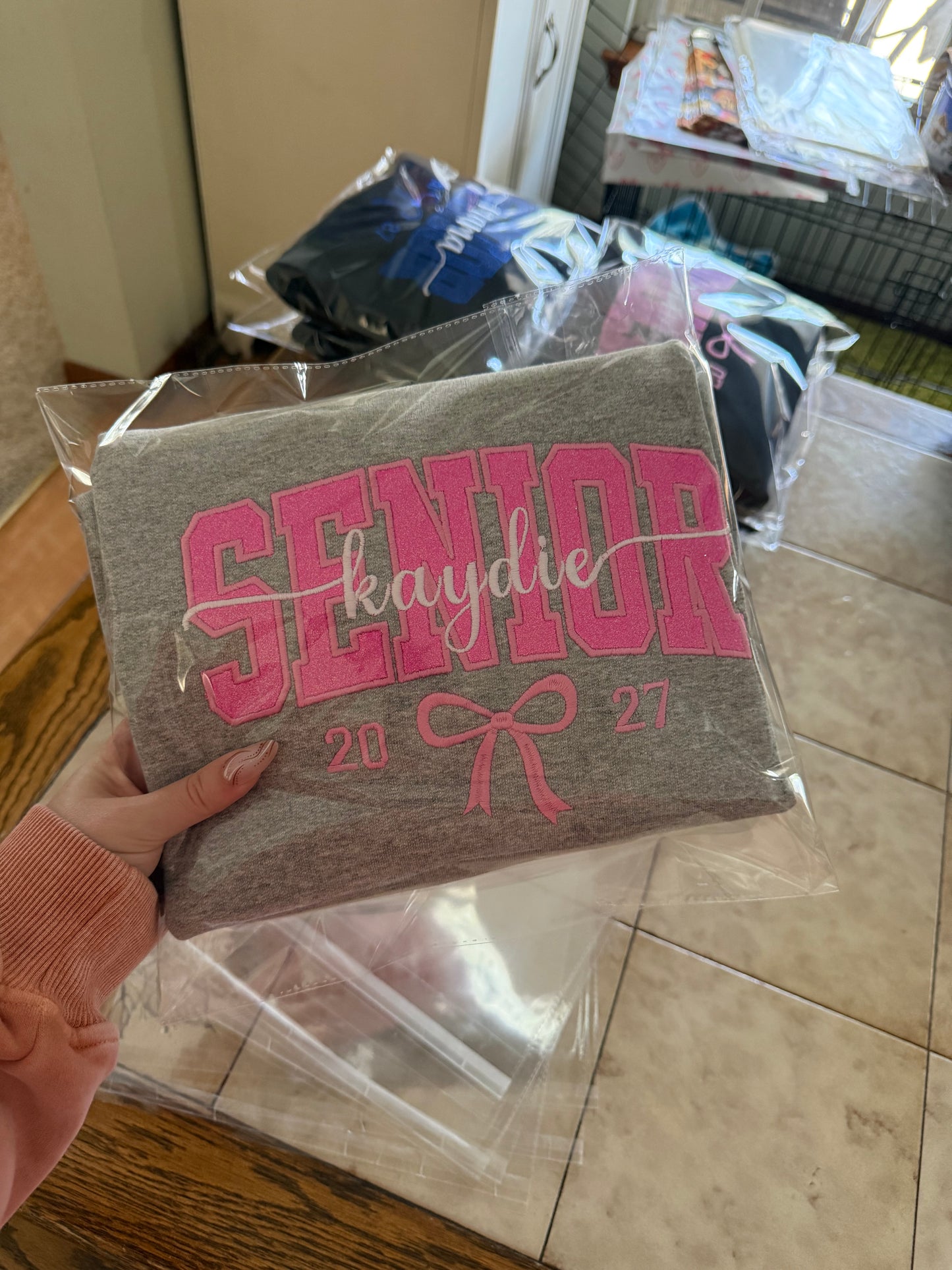 Senior Name Sweatshirt (name comes in white automatically)