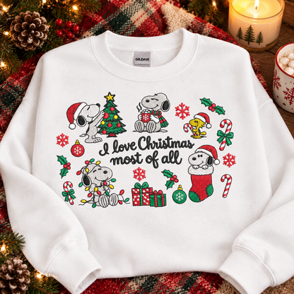 I love Christmas most of all sweatshirt