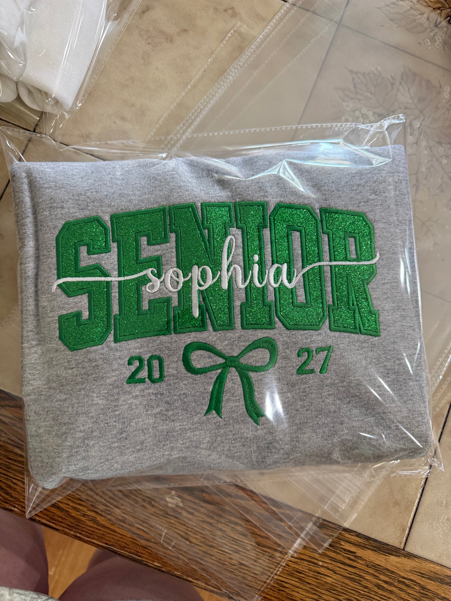 Senior Name Sweatshirt (name comes in white automatically)