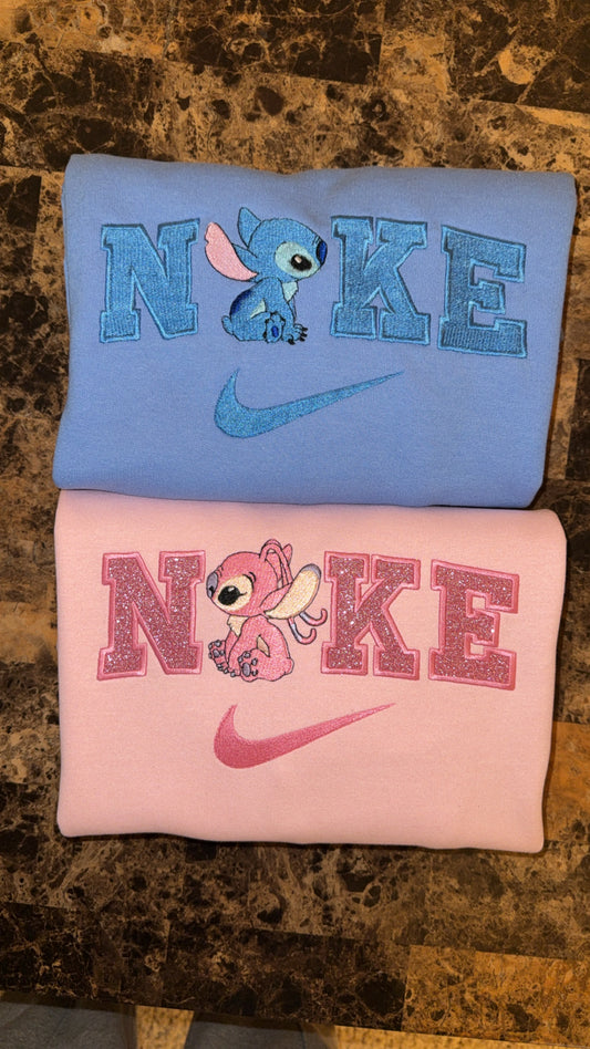 Stitch and Angel Matching Sweatshirts