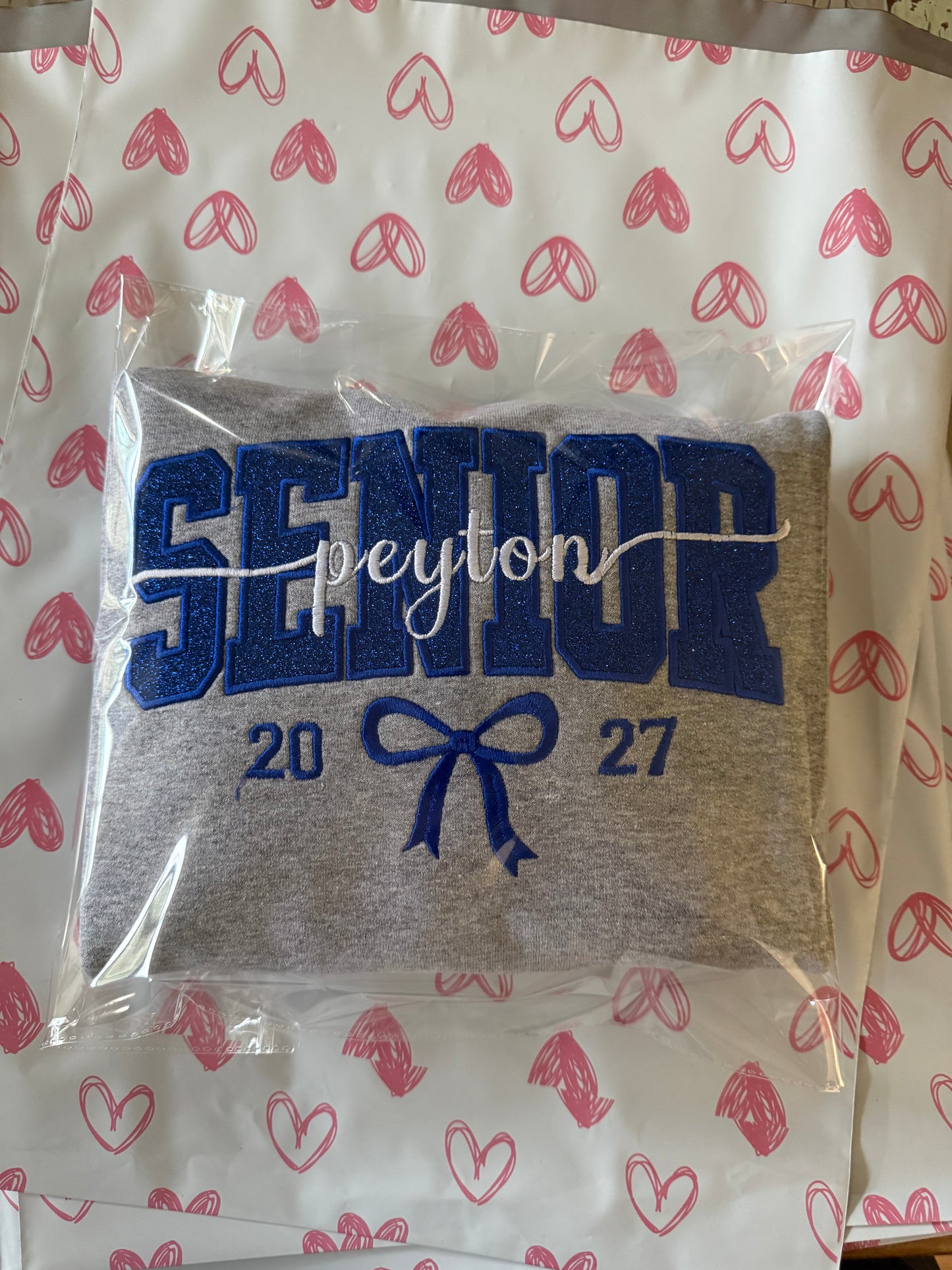 Senior Name Sweatshirt (name comes in white automatically)