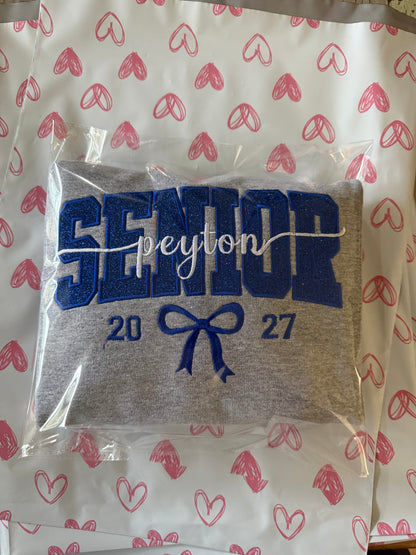 Senior Name Sweatshirt (name comes in white automatically)