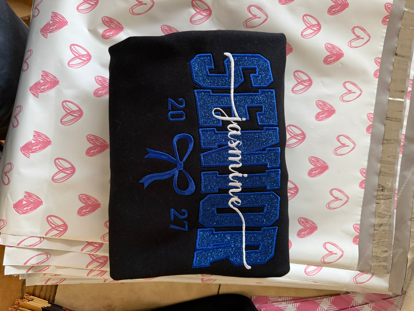 Senior Name Sweatshirt (name comes in white automatically)