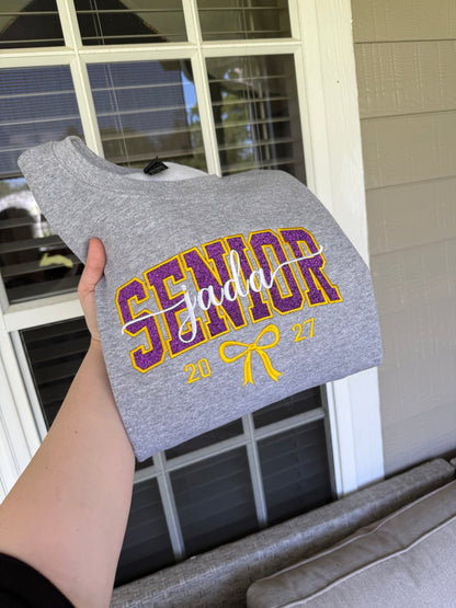 Senior Name Sweatshirt (name comes in white automatically)