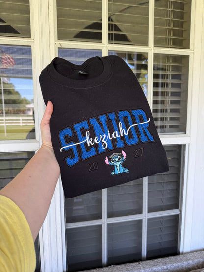 Senior Name Character Sweatshirt