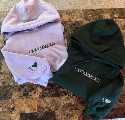 Custom Roman Numeral Hoodie