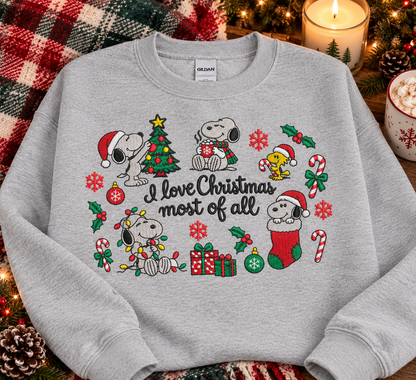 I love Christmas most of all sweatshirt